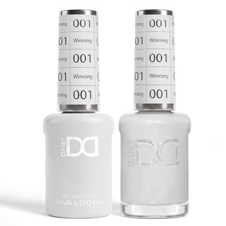 DND HEMA & TPO Free Gel Nail Polish Duo - 001 - Winning - White Colors - 0.5 oz