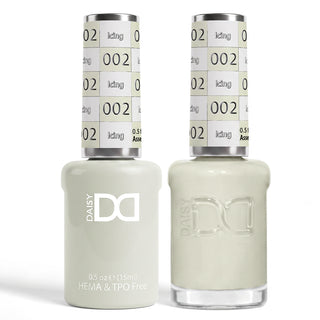 DND HEMA & TPO Free Gel Nail Polish Duo - 002 - Icing - White Colors - 0.5 oz