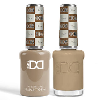 DND HEMA & TPO Free Gel Nail Polish Duo - 008 - Dune - Beige Colors - 0.5 oz