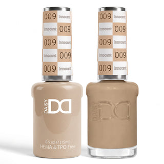 DND HEMA & TPO Free Gel Nail Polish Duo - 009 - Innocent - Beige Colors - 0.5 oz