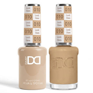 DND HEMA & TPO Free Gel Nail Polish Duo - 010 - Look Here - Beige Colors - 0.5 oz