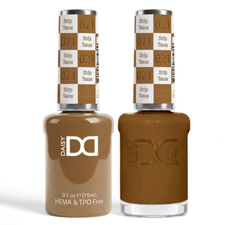 DND HEMA & TPO Free Gel Nail Polish Duo - 021 - Strip Tease - Brown Colors - 0.5 oz