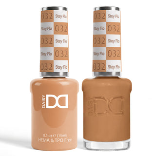 DND HEMA & TPO Free Gel Nail Polish Duo - 032 - Stay Flo - Brown Colors - 0.5 oz