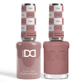 DND HEMA & TPO Free Gel Nail Polish Duo - 040 - Chic - Pink Colors - 0.5 oz