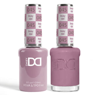 DND HEMA & TPO Free Gel Nail Polish Duo - 045 - Baby Girl - Pink Colors - 0.5 oz