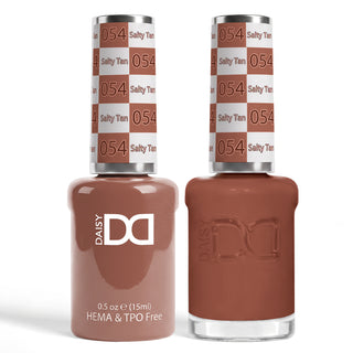 DND HEMA & TPO Free Gel Nail Polish Duo - 054 - Salty Tan - Brown Colors - 0.5 oz