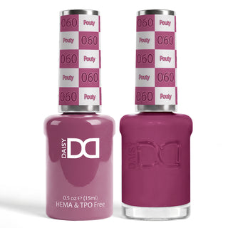 DND HEMA & TPO Free Gel Nail Polish Duo - 060 - Pouty - Purple Colors - 0.5 oz