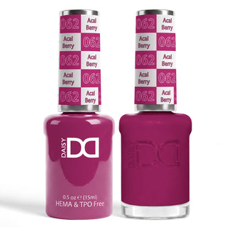 DND HEMA & TPO Free Gel Nail Polish Duo - 062 - Acai Berry - Purple Colors - 0.5 oz