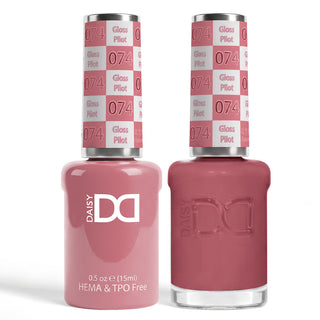 DND HEMA & TPO Free Gel Nail Polish Duo - 074 - Gloss Pilot - Pink Colors - 0.5 oz