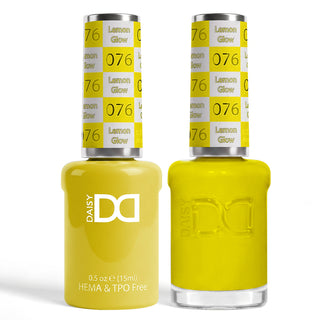 DND HEMA & TPO Free Gel Nail Polish Duo - 076 - Lemon Glow - Yellow Colors - 0.5 oz