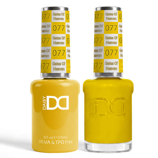 DND HEMA & TPO Free Gel Nail Polish Duo - 077 - Gates Of Heaven - Yellow Colors - 0.5 oz
