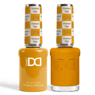 DND HEMA & TPO Free Gel Nail Polish Duo - 078 - Mustard High - Yellow Colors - 0.5 oz