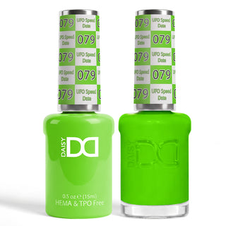 DND HEMA & TPO Free Gel Nail Polish Duo - 079 - UFO Speed Date - Green Colors - 0.5 oz