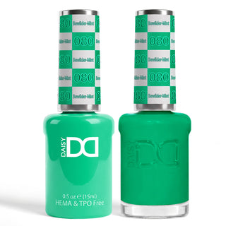 DND HEMA & TPO Free Gel Nail Polish Duo - 080 - Bewilder Mint - Green Colors - 0.5 oz