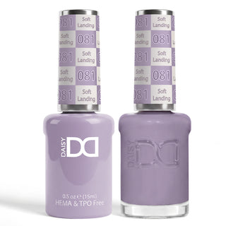 DND HEMA & TPO Free Gel Nail Polish Duo - 081 - Soft Landing - Purple Colors - 0.5 oz