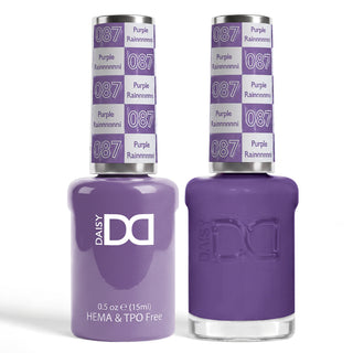 DND HEMA & TPO Free Gel Nail Polish Duo - 087 - Purple Rainnnnnn! - Purple Colors - 0.5 oz