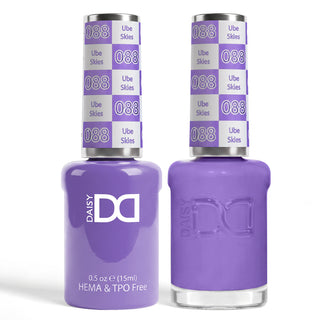 DND HEMA & TPO Free Gel Nail Polish Duo - 088 - Ube Skies - Purple Colors - 0.5 oz