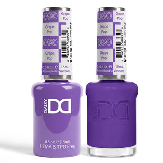 DND HEMA & TPO Free Gel Nail Polish Duo - 090 - Grape Pop - Purple Colors - 0.5 oz