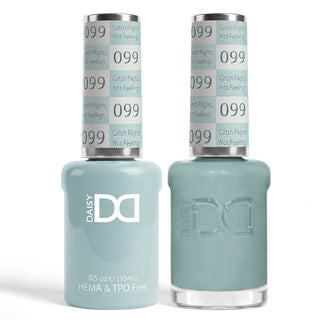 DND HEMA & TPO Free Gel Nail Polish Duo - 099 - Catch Flights Not Feelings - Blue Colors - 0.5 oz