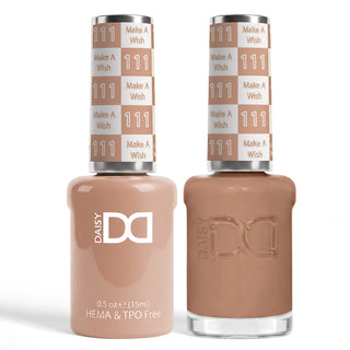 DND HEMA & TPO Free Gel Nail Polish Duo - 111 - Make A Wish - Brown Colors - 0.5 oz