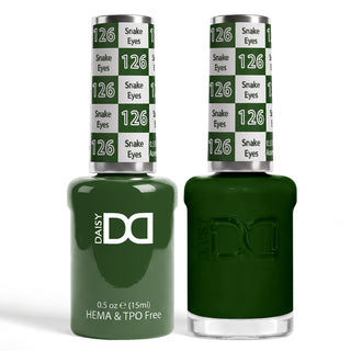 DND HEMA & TPO Free Gel Nail Polish Duo - 126 - Snake Eyes - Green Colors - 0.5 oz