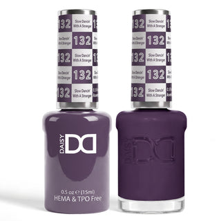 DND HEMA & TPO Free Gel Nail Polish Duo - 132 - Slow Dance With A Stranger - Purple Colors - 0.5 oz
