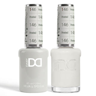 DND HEMA & TPO Free Gel Nail Polish Duo - 146 - Frosted - Gray Colors - 0.5 oz