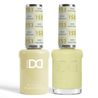 DND HEMA & TPO Free Gel Nail Polish Duo - 153 - Lemon Peach Scone - Yellow Colors - 0.5 oz