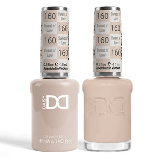 DND HEMA & TPO Free Gel Nail Polish Duo - 160 - Sweet N Low - Beige Colors - 0.5 oz