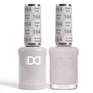 DND HEMA & TPO Free Gel Nail Polish Duo - 164 - Cloud Cake - Gray Colors - 0.5 oz