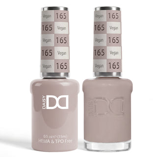 DND HEMA & TPO Free Gel Nail Polish Duo - 165 - Vegan - Gray Colors - 0.5 oz