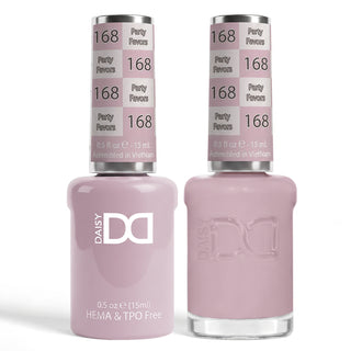 DND HEMA & TPO Free Gel Nail Polish Duo - 168 - Party Favers - Purple Colors - 0.5 oz