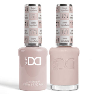 DND HEMA & TPO Free Gel Nail Polish Duo - 171 - Secret Ingredients - Beige Colors - 0.5 oz