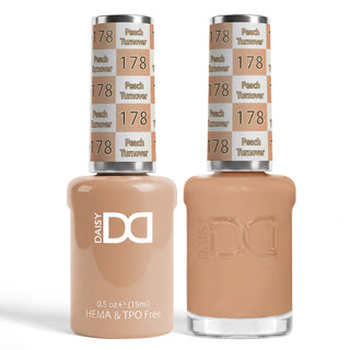 DND HEMA & TPO Free Gel Nail Polish Duo - 178 - Peach Turnover - Orange Colors - 0.5 oz