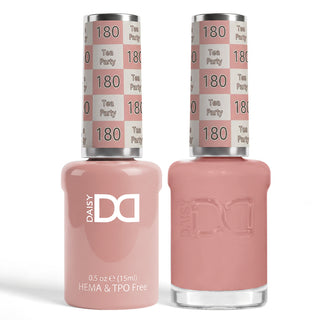 DND HEMA & TPO Free Gel Nail Polish Duo - 180 - Tea Party - Pink Colors - 0.5 oz