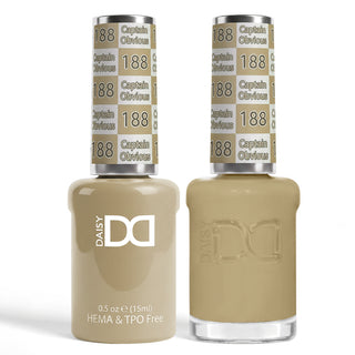DND HEMA & TPO Free Gel Nail Polish Duo - 188 - Captain Obvious - Brown Colors - 0.5 oz