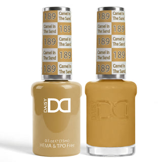 DND HEMA & TPO Free Gel Nail Polish Duo - 189 - Camel In The Sand - Brown Colors - 0.5 oz
