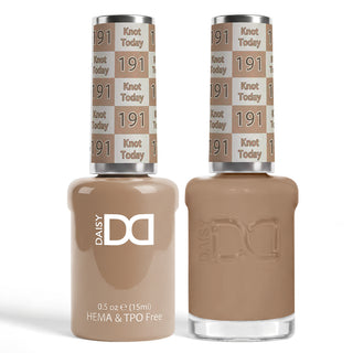 DND HEMA & TPO Free Gel Nail Polish Duo - 191 - Knot Today - Brown Colors - 0.5 oz
