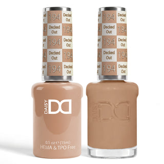 DND HEMA & TPO Free Gel Nail Polish Duo - 194 - Decked Out - Brown Colors - 0.5 oz