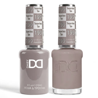 DND HEMA & TPO Free Gel Nail Polish Duo - 199 - Taupe Less Tan - Gray Colors - 0.5 oz