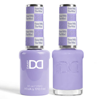 DND HEMA & TPO Free Gel Nail Polish Duo - 201 - Gone With The Wind - Purple Colors - 0.5 oz