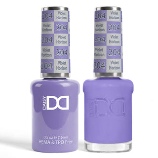 DND HEMA & TPO Free Gel Nail Polish Duo - 204 - Violet Horizon - Purple Colors - 0.5 oz