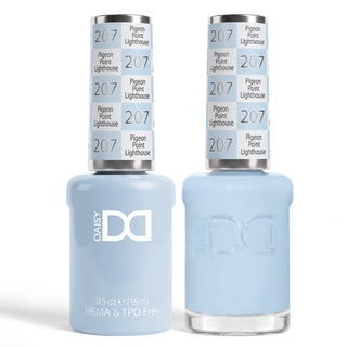 DND HEMA & TPO Free Gel Nail Polish Duo - 207 - Pigeon Point Lighthouse - Blue Colors - 0.5 oz