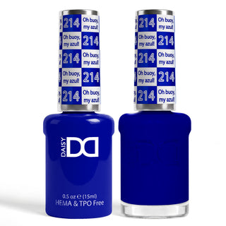 DND HEMA & TPO Free Gel Nail Polish Duo - 214 - Oh Buoy, My Azul! - Blue Colors - 0.5 oz