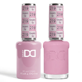 DND HEMA & TPO Free Gel Nail Polish Duo - 219 - Couple D Up - Pink Colors - 0.5 oz