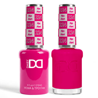DND HEMA & TPO Free Gel Nail Polish Duo - 224 - Flirt Alert - Pink Colors - 0.5 oz