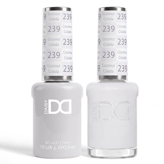 DND HEMA & TPO Free Gel Nail Polish Duo - 239 - Coconut Colada - White Colors - 0.5 oz