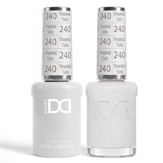 DND HEMA & TPO Free Gel Nail Polish Duo - 240 - Tropical Tofu - White Colors - 0.5 oz