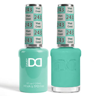 DND HEMA & TPO Free Gel Nail Polish Duo - 243 - West Coast - Green Colors - 0.5 oz