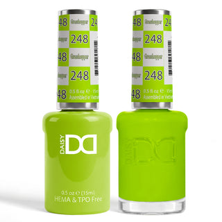 DND HEMA & TPO Free Gel Nail Polish Duo - 248 - Grasshopper - Green Colors - 0.5 oz